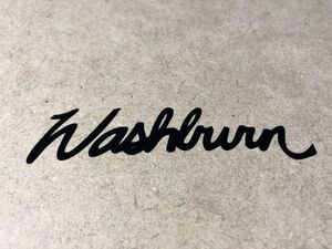 Washburn ロゴステッカー 補修・リペア用 N2/N4等用 ブラック（ツヤあり） #NSTICKER-WBLOGO-BKS