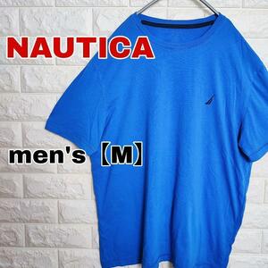 A425【NAUTICA】半袖Tシャツ【メンズM】ブルー