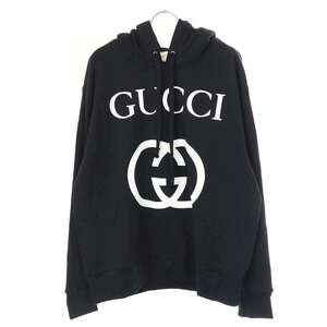 GUCCI グッチ インターロッキングGGプリントスウェットプルオーバーパーカー 475374 ブルー XS ITEZUTJRZYKY