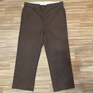 Dickies ディッキーズ USA製 チビタグ ワークパンツ 80s チノパン　ブラウン　w38 l30