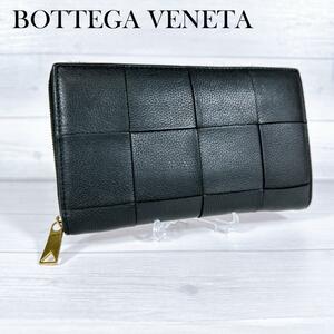 BOTTEGA VENETA ボッテガヴェネタ カセット ジップアラウンド ウォレット マキシ 長財布 651368 ラウンドファスナー イントレチャート