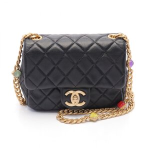 シャネル ミニマトラッセ ブランドオフ CHANEL レザー ショルダーバッグ ラムスキン 中古 レディース