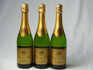 ワインセット フランススパークリング白ワイン3本セット デュック ド パリ ドミセック(やや甘口) 750ml×3本