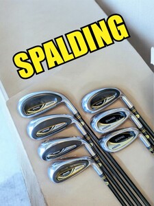 ユーティリティ型 パワーショットアイアン★SPALDING POWER SHOT IRON TourPro Grind 5番～9番 Pw.Aw 7本セット FLEX (S)