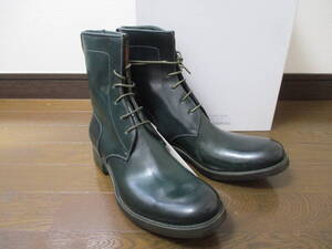 ☆CARPE DIEM/カルペディエム☆未使用 L01-SHELL CULATTA CORDVAN サイズ：42 レースアップレザーブーツDK GREEN コードバン HORWEEN社 