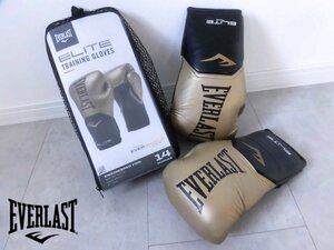 EVERLASTエバーラストELITE PROSTYLE TRAINING GLOVESボクシンググローブ エリート プロスタイル 練習用 トレーニング グローブ 14oz 金 黒