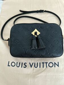 ルイ・ヴィトン Louis Vuitton サントンジュ ポシェット ショルダーバッグ モノグラムアンプラント ノワール M44593 レディース 美品