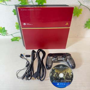 7965-01★♪１円スタート♪SONY PlayStation4♪希少♪メタルギアVエディション／CUH-1200A／モンスターハンターワールド付き★