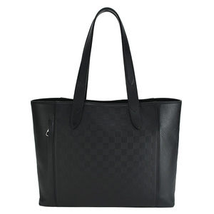 ルイヴィトン LOUIS VUITTON カバ ヴォワヤージュ トートバッグ N41493 ダミエアンフィニ レザー オニキス ブラック 黒 ショルダー 中古