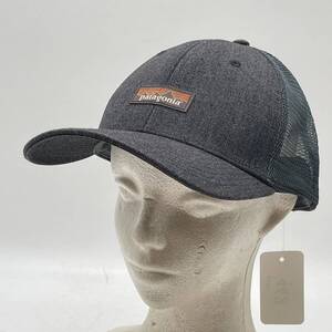 KO468□patagonia パタゴニア キャップ 帽子 P-6 LOGO TIN SHED CAP ティンシェッドキャップ メッシュ ブラック系 ヘンプ混 33380SP19