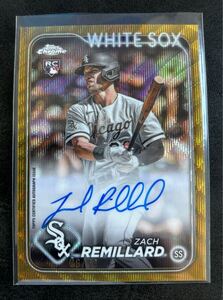 ルーキー RC 50枚限定 topps chrome zach remillard gold simmer auto 直筆サイン White sox