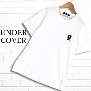 UNDER COVER アンダーカバー ロゴ プリント 半袖 丸首 Tシャツ カットソー 白 ホワイト メンズ XL ◆送料無料◆ 0084L