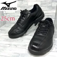 ✨美品✨MIZUNO ミズノ ウォーキングシューズ 本革 ブラック 25cm