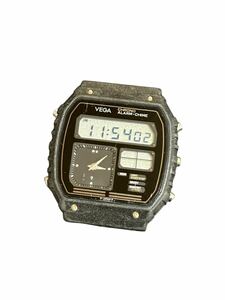 A10942 新品電池交換済 CITIZEN VEGA ADEC クォーツ腕時計 CHRONO ALARM-CHIME 8918-392728 難有 フェイスのみ アンティーク