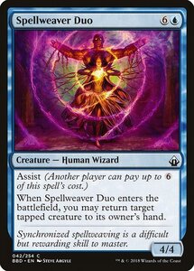 MTG ■黒/英語版■ 《呪文織りのデュオ/Spellweaver Duo》バトルボンド BBD