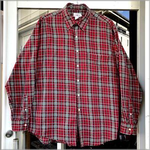 ★Jクルー　J.CREW　90s　チェック柄　長袖シャツ　size M　ビッグサイズ　アメリカ買付★検 ビンテージ 古着 アメカジ