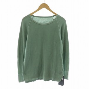 未使用品 ノンネイティブ nonnative タグ付き DWELLER CREW LS COTTON THERMAL Tシャツ 長袖 カットソー プルオーバー 1 M 緑