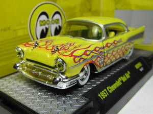 M2 Machines マシーン 1957 シボレー ベルエア V8 Bel Air chevrolet chevy 1/64 Hot Rod フレイムス Go! with Moon ムーン ピンスト