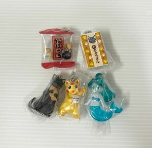 ふしぎ駄菓子屋 銭天堂 マスコットスイング2 全5種 セット　ガチャ 墨丸　猫ぼうろ　型ぬき人魚グミ　猫キャラメル　キーホルダー