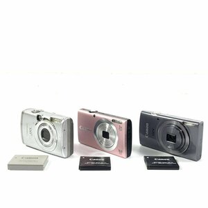 Canon PowerShot A2400 IS/IXY 160/IXY DIGITAL 810 IS コンパクトデジタルカメラ 全3台セット まとめ売り バッテリーx3付き●簡易検査品