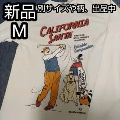 新品未使用　М　サックス　ゴルフ　カリフォルニアサンタ　長袖Tシャツ