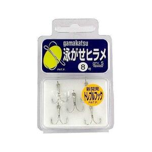 がまかつ(Gamakatsu) トリプルフック 泳がせヒラメ 6号 5本 白 66800