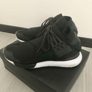 Y-3 ADIDAS QASA HIGH スニーカー 黒 白 25.5cm Yohji Yamamoto 