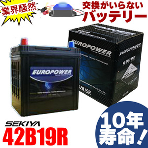 交換のいらないバッテリー 42B19R 10年寿命 劣化防止パルス付 国産車 軽・コンパクトカー 1年保証付EUROPOWER