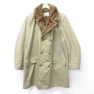 XL/古着 レイクランド LAKELAND 長袖 ビンテージ コート メンズ 70s 大きいサイズ ロング丈 ベージュ他 カーキ 内側ボア spe 24oct19 中古