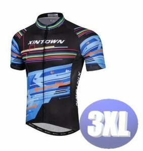 XINTOWN サイクリングウェア 半袖 3XLサイズ 自転車 ウェア サイクルジャージ 吸汗速乾防寒 新品 インポート品【n614】