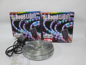 【1126h A14257】 ロープライト DAIS LED Rope Light 10ｍ 2個セット クリスマス 防滴 LED イルミネーション 10種類点滅 コントローラ付き