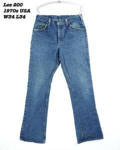 Lee 200 INDIGO DENIM PANTS USA 1970s Lee24005 Vintage リー デニムパンツ ジーンズ 1970年代 ユニオンチケット ヴィンテージ