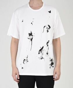 美品 LAD MUSICIAN ペンキプリントTシャツ / ラッドミュージシャン 水墨 Tee カットソー ビッグシルエット リラックス