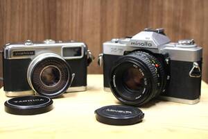 ★【動作未確認 ジャンク品扱い】フィルムカメラ2点まとめ Yashica ヤシカ half17 f＝3.2cm Minolta ミノルタ X-7 MD 50mm【Y501212】★