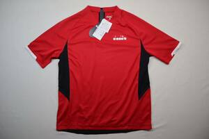 【新品】ディアドラ DIADORA テニスウェア バドミントンウェア Tシャツ 半袖 メンズ コンペティショントップ DTG0381 メンズM