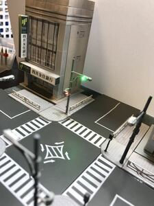 ジオコレベース改造　歩行者信号加工　自動車青×歩行者赤の２本セット