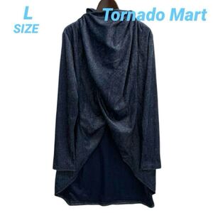 Tornado Mart ベロア ロングドレープカーディガン B10464