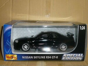 1/24 Maisto NISSAN SKYLINE R34 GT-R 黒