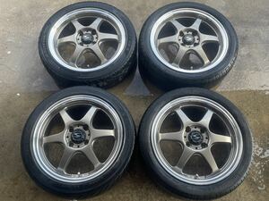 美品 ★ 深リム S-HOLD エスホールド 希少 ブロンズ 165/50R15 5J+45 4本セット ムーヴ ルークス N-BOX ワゴンR アルト 軽自動車用 ★