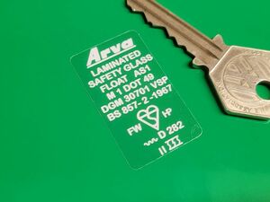 ★送料無料★Avra Laminated Safety Glass Window Sticker ウィンドウ ステッカー デカール 24mm x 40mm 2枚セット