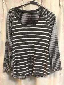 良品【GAP/ギャップ】レディース ボーダー長袖Ｔシャツ/Ｓ★USED