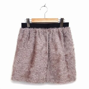 ジルスチュアート JILL STUART スカート タイト ミニ エコファー バックジップ 2 スモーキーピンク /NT16 レディース