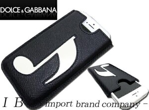 ★DOLCE&GABBANA★ドルガバ★iPhone4.4S用レザーケース★黒×音符【本物保証】イタリアンカジュアル★芸能人御用達★ハイファッション★