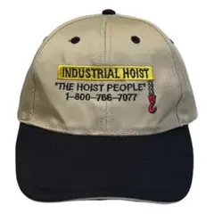 USA ツートン CAP キャップINDUSTRIAL HOIST刺繍 古着