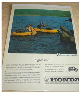 ホンダ 50 スポーツ HONDA 50 SPORTS 1970年代 当時物 広告 アンティーク USA LIFE アメリカ雑誌切り抜き 本田宗一郎