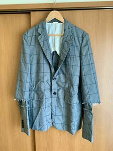 美品　希少comme des garcons homme deux 縮絨、ドッキングジャケット　サイズM