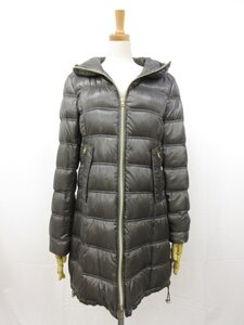 超美品【ヘルノ HERNO】21307DP 12017 9450 ゴールド金具 軽量 フード付きダウンコート(レディース) size42 グレー系 □17LW1540□