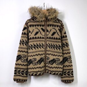 【国内正規品】RRL ダブルアールエル ファー付き ボアフリース パーカー XS ブラウン 茶 フリースジャケット HB3884