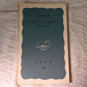 アフガニスタンの農村から 比較文化の視点と方法 (岩波新書) 大野 盛雄 B000J9RL0E