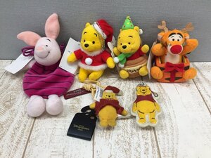 ◇ディズニー TDR くまのプーさん ぬいぐるみ チャームほか 6点 タグ付あり ティガー ピグレット 4L27 【80】